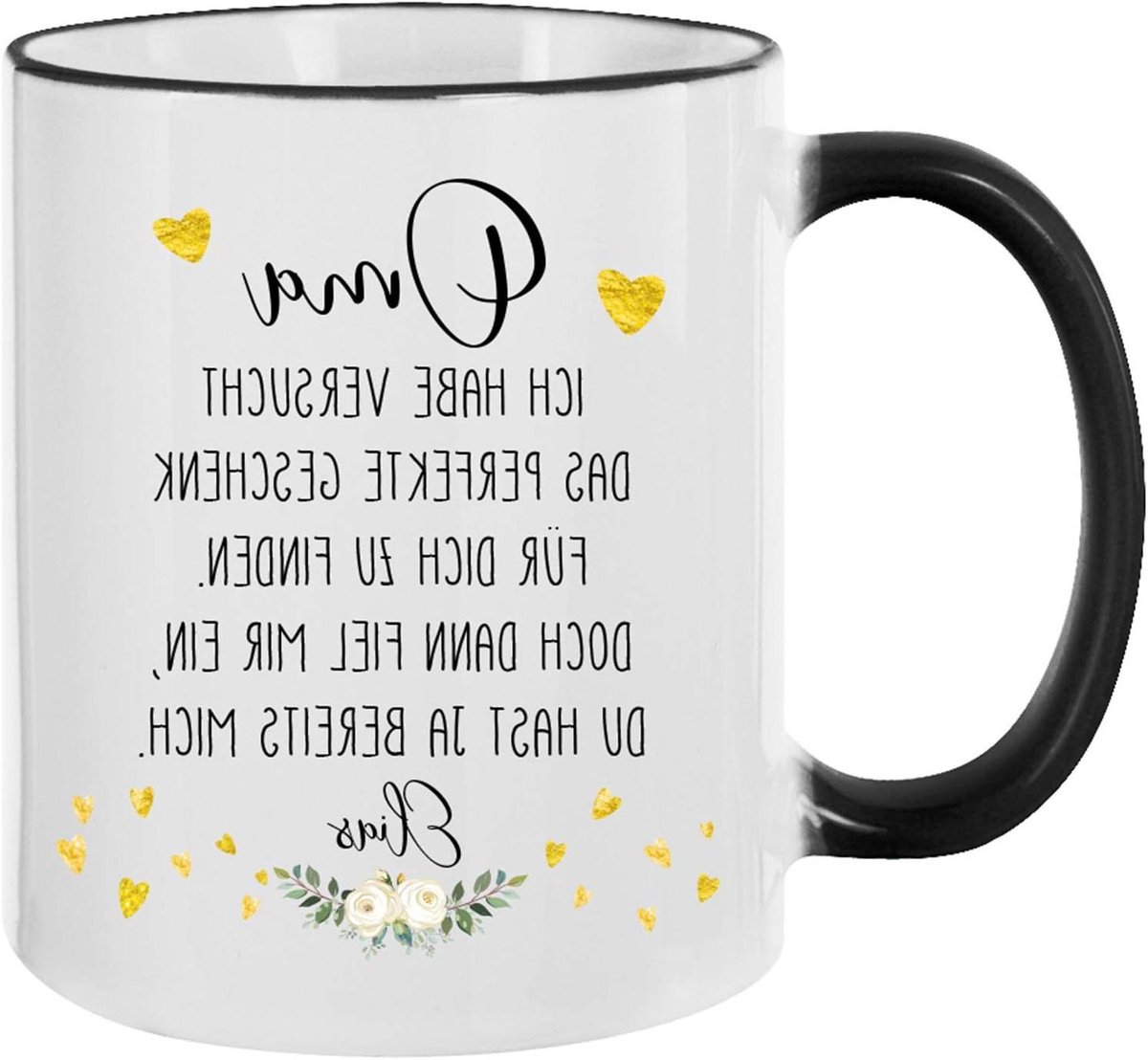 Cappuccinokop - Mok Koffiekop - Koffie Drinken - C-vormig Handvat - 95 mm Hoog - Wit