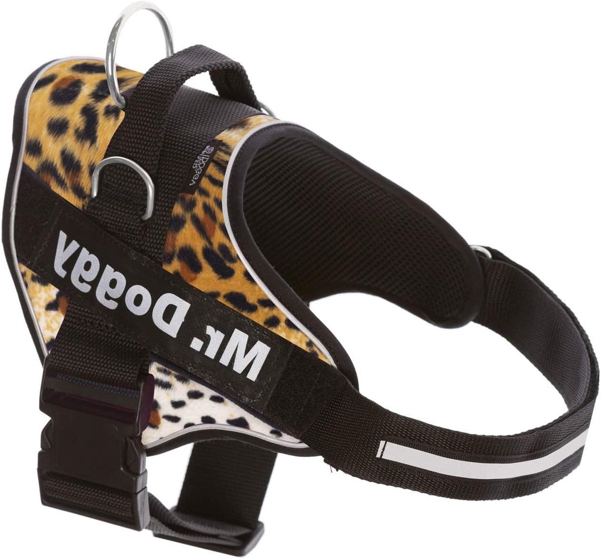 Honden Tuigje - Honden Harnas - Veilig Wandelen - Met Naam Etiketten - XXL 40-75 kg - Luipaard