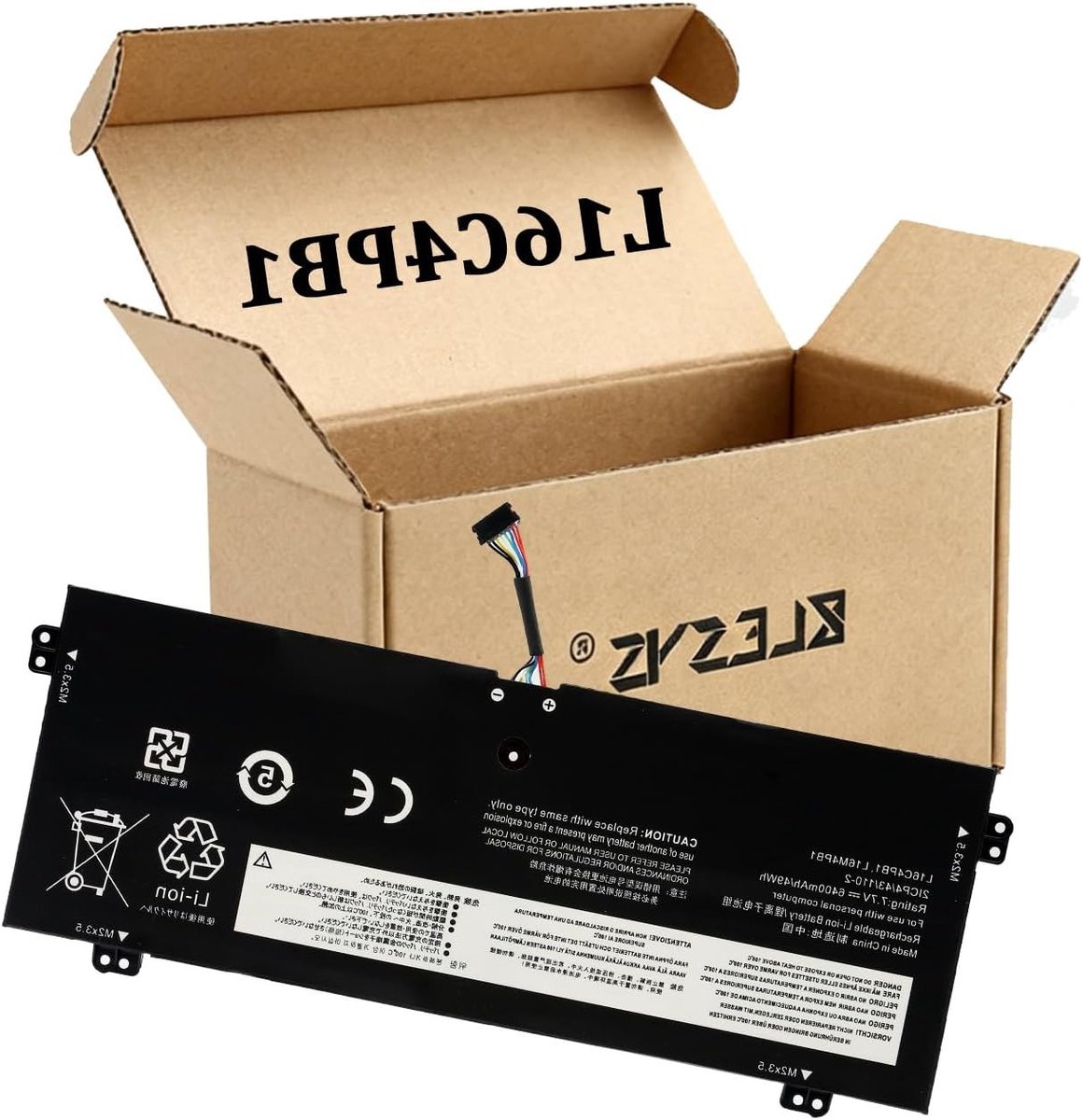 Vervangbare batterij voor Lenovo Yoga 730-13IKB, 730-13IWL en Ideapad 720S-13IKB series met hoge capaciteit en lange levensduur