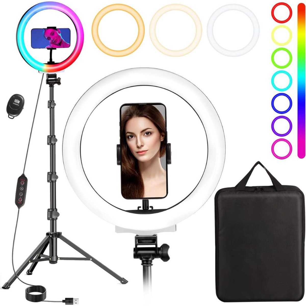 Ringlamp met Statief - Ring Light - Verstelbaar - Led Verlichting