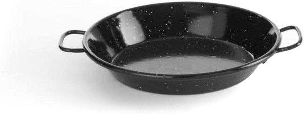 Paellapannen - Koekenpan - Koken en serveren - Geëmailleerd staal - Ø20 cm - Zwart