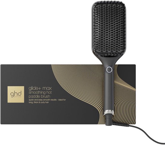 ghd Glide+ Max - Warmteborstel – Stijlborstel – Fohnborstel – Keramische Ionentechnologie – Extra Groot – Zwart