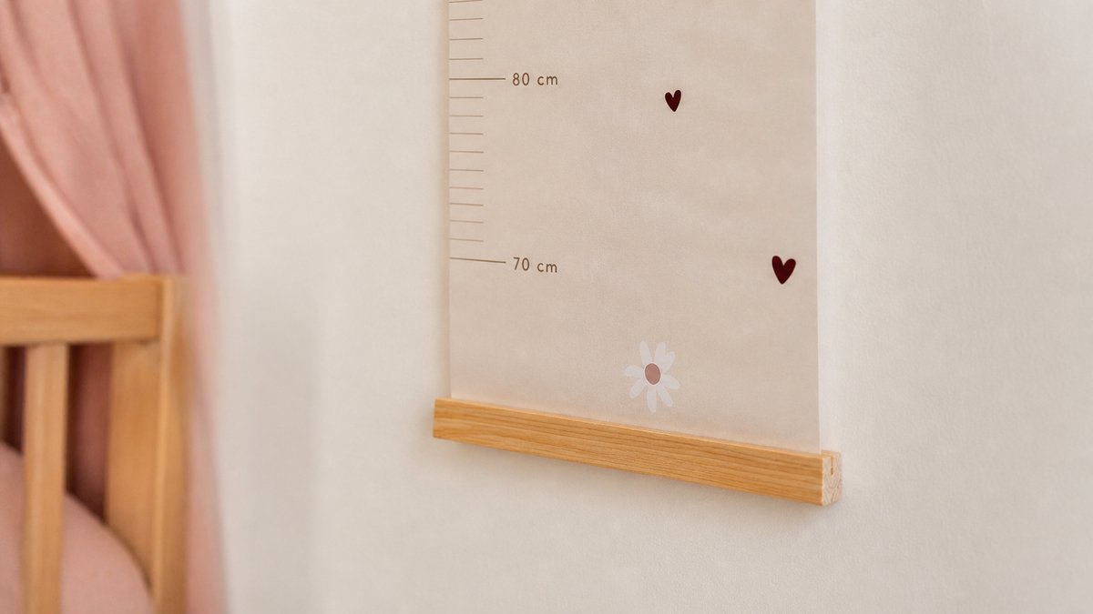WeLikeToLove Groeimeter - Meisje - Kraamcadeau - Babyshower cadeau - Babykamer decoratie - Kinderkamer - Hout - Geboorte – foto 4