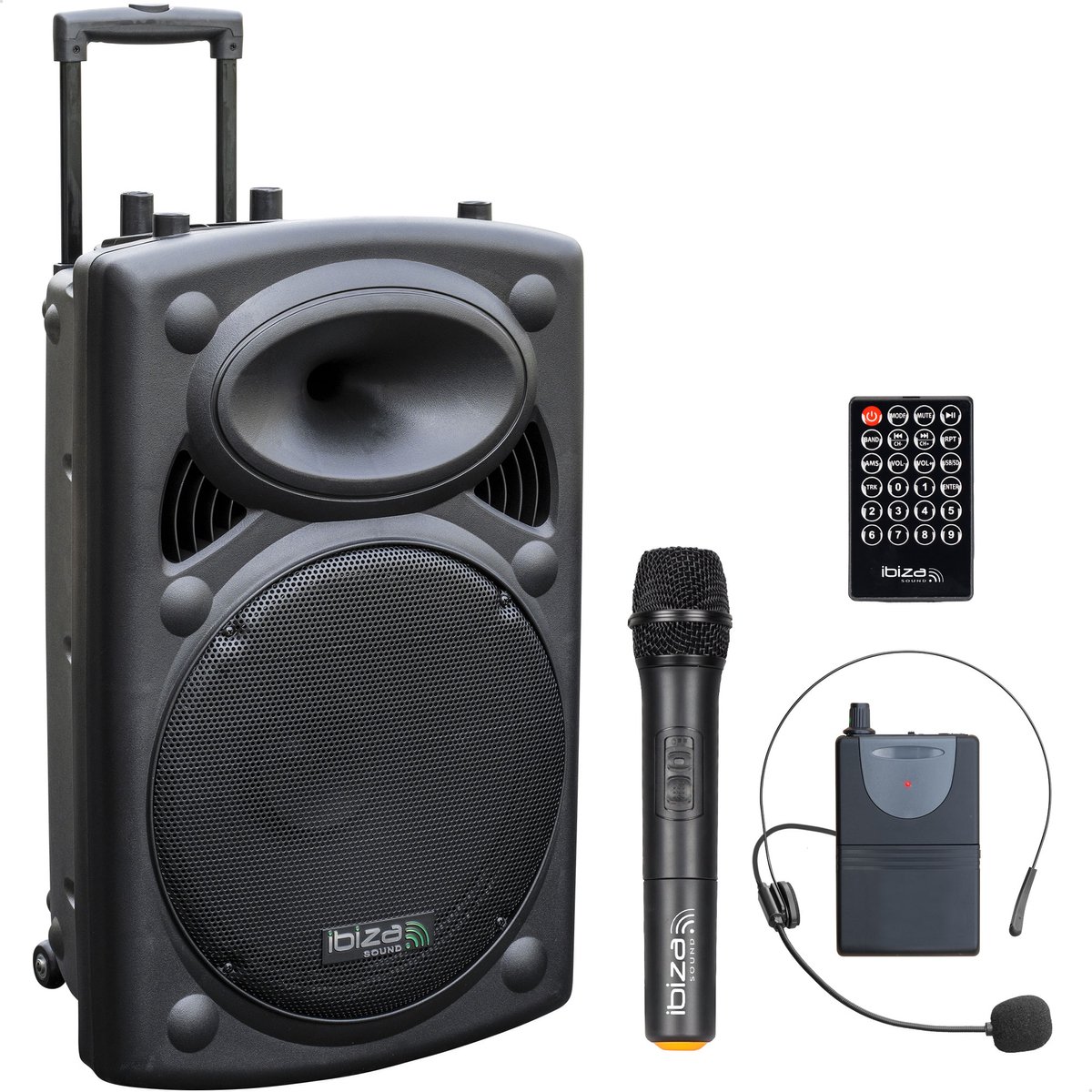 Draagbaar geluidssysteem 800W - USB/Bluetooth/micro's - ingebouwde accu (PORT15UHF)