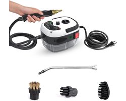 KZQ Draagbare Handstoomreiniger 2500W Hogetemperatuur Hoge Druk Wit Met Borstelkop Voor Auto En Huis