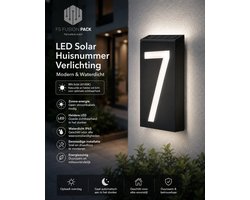 FS Fusion Pack LED Solar Huisnummer Verlichting - Decoratieve Tuin- en Gevelverlichting Huisnummer bord