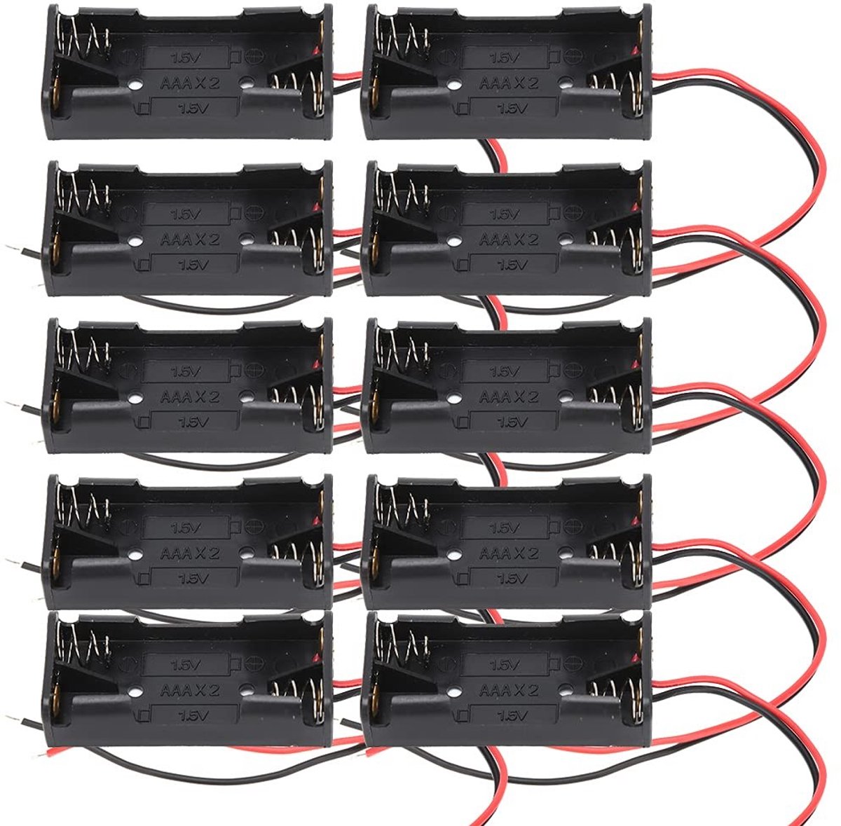 Allecto - Walfront AAA Batterijhouder met Snoeren - 2x of 3x AAA Batterijen - 4.5V