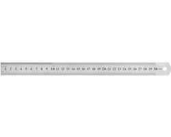 Metalen Liniaal 30cm - Roestvrijstaal - Duidelijke Schaal met 2 Meeteenheden
