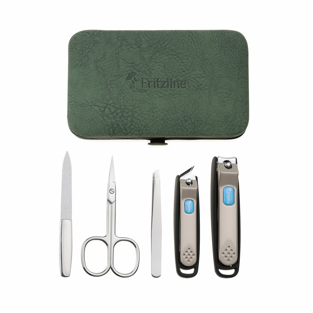 Fritzline Manicure Set - Nagelknipper - Nagelschaar - Nagelvijl - Pincet - Luxe Opbergcase