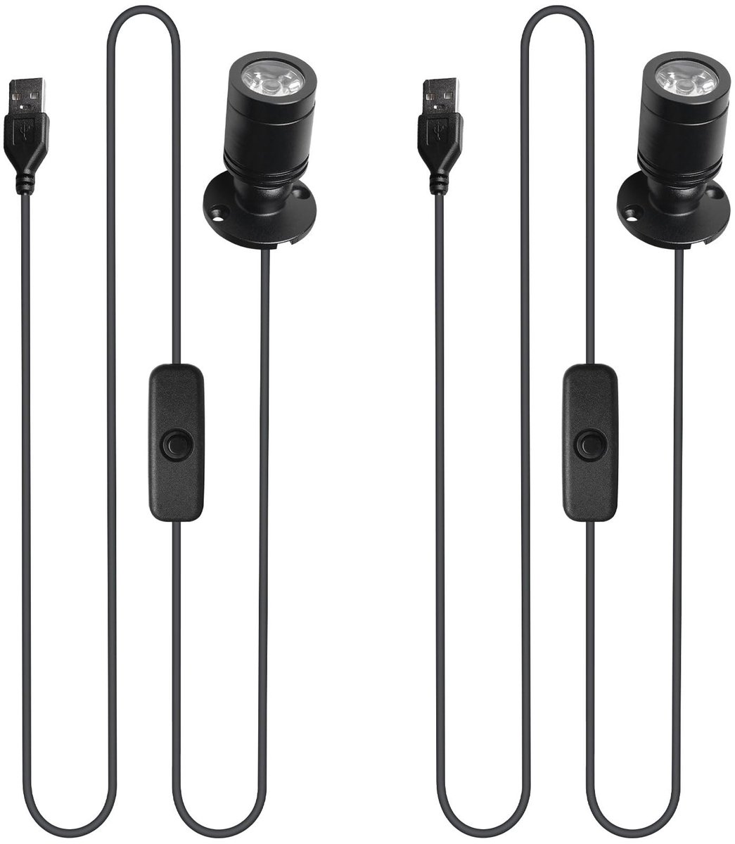 Allecto - Mini-ledspot - 360 graden draaibaar - Aluminium spotlight - Warmwit - Accentverl