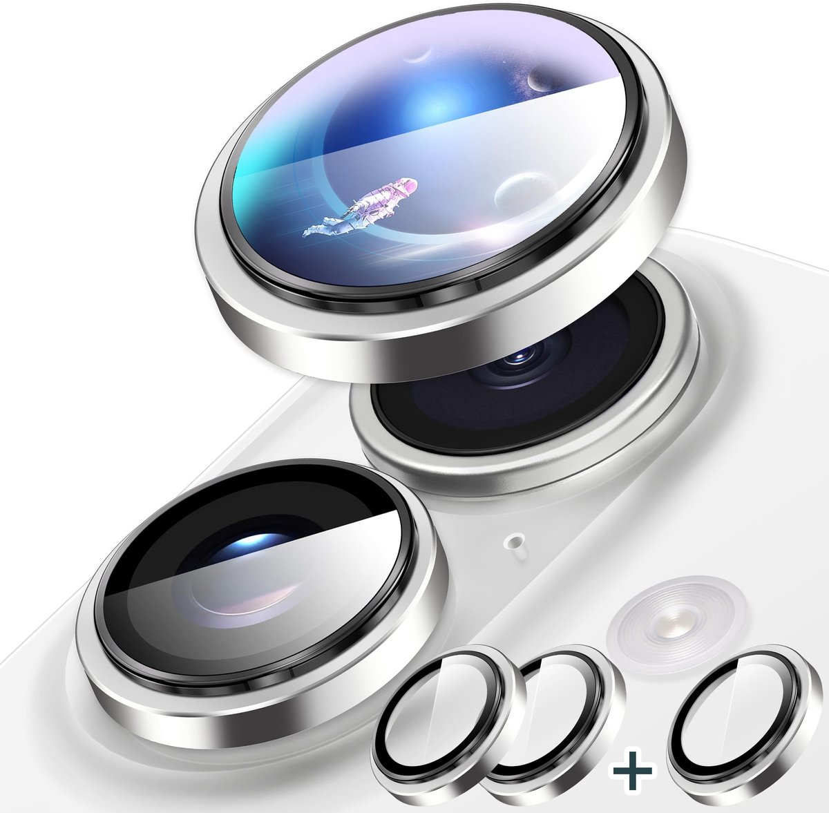 Allecto - Camera Lens Protector - iPhone 16 - HD Glas - Aluminium Frame - Camerabescherming - Lensbeschermers voor smartphone - Geschikt voor iPhon...