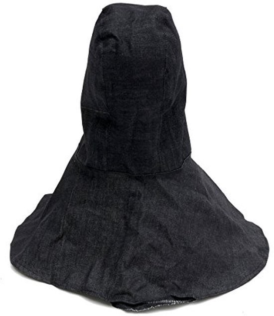 Allecto - Lassen Hood Sjaal - Vlam Retardant - Comfortabele Pasvorm - Zwart - Beschermende Hood - Ideaal voor Lassers - Denim Stof van Allecto — afbeelding 2