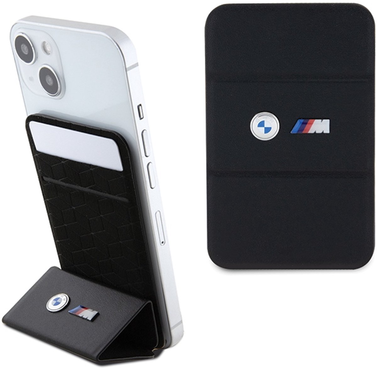 BMW Wallet Card Slot Stand Case BMWCSMMPGK Case - zwart MagSafe M Edition Collection