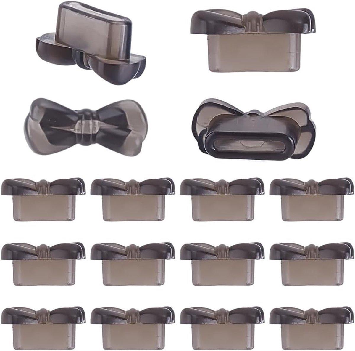 50 Stuks Type C Stofpluggen voor Mobiele Telefoons - Schattige Boogvormige Bescherming voor Oplaadpoorten van Telefoons, Laptops en E-readers