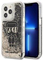 Karl - Lagerfeld - KLHCP13LLGGKBK coque pour iPhone - 13 - Pro/ - 13 - noir - Liquide - Glitter - Gatsby