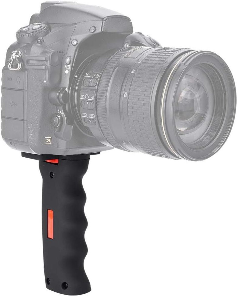 Camera handgreep - Draagbare verlenging - Stabiliseren van opnames - Ergonomisch ontwerp - 12 x 3 x 3 cm - Zwart