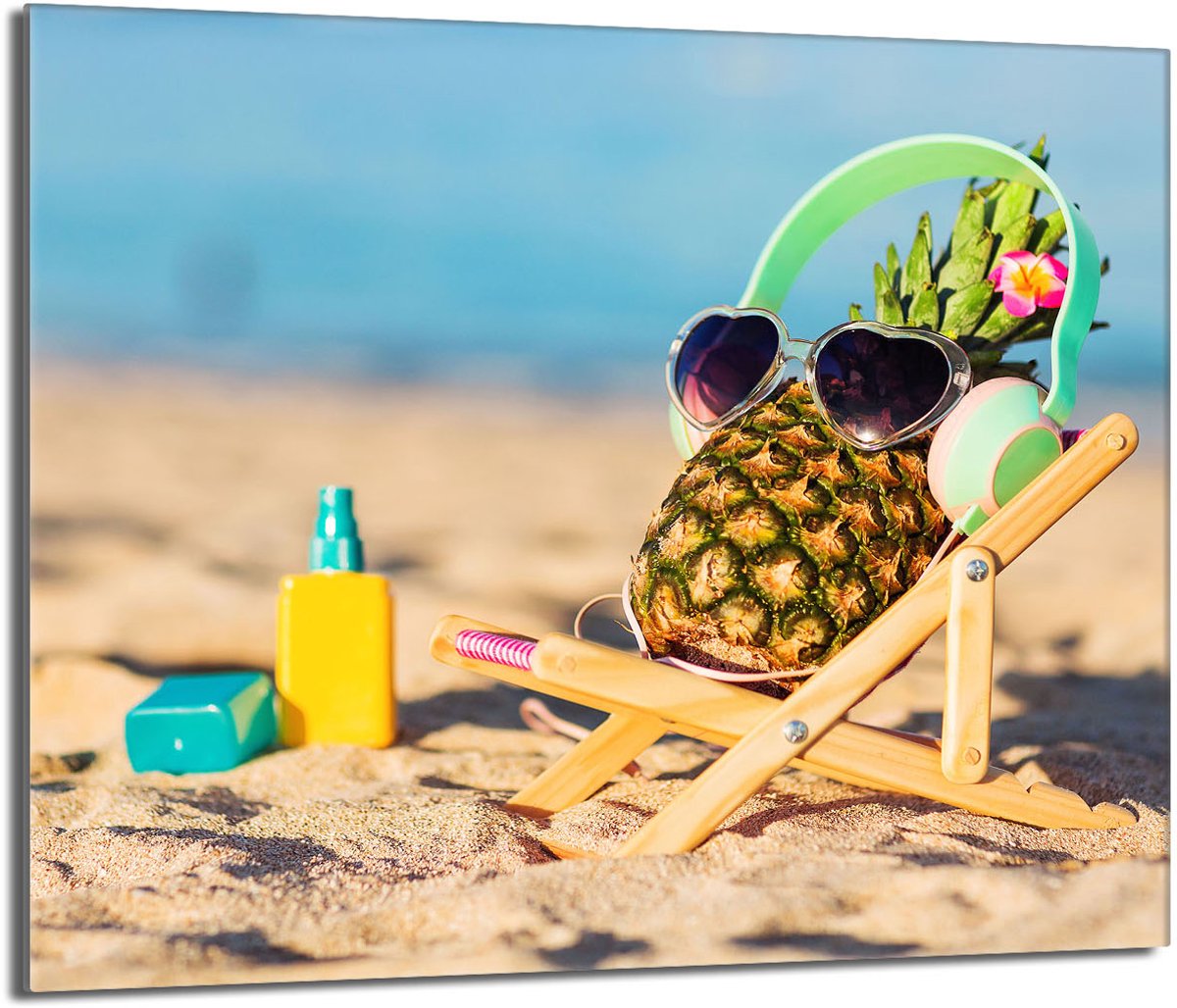 TMK ArtDeko - Snijplank - 60x52 cm - Ananas - Gehard Glas