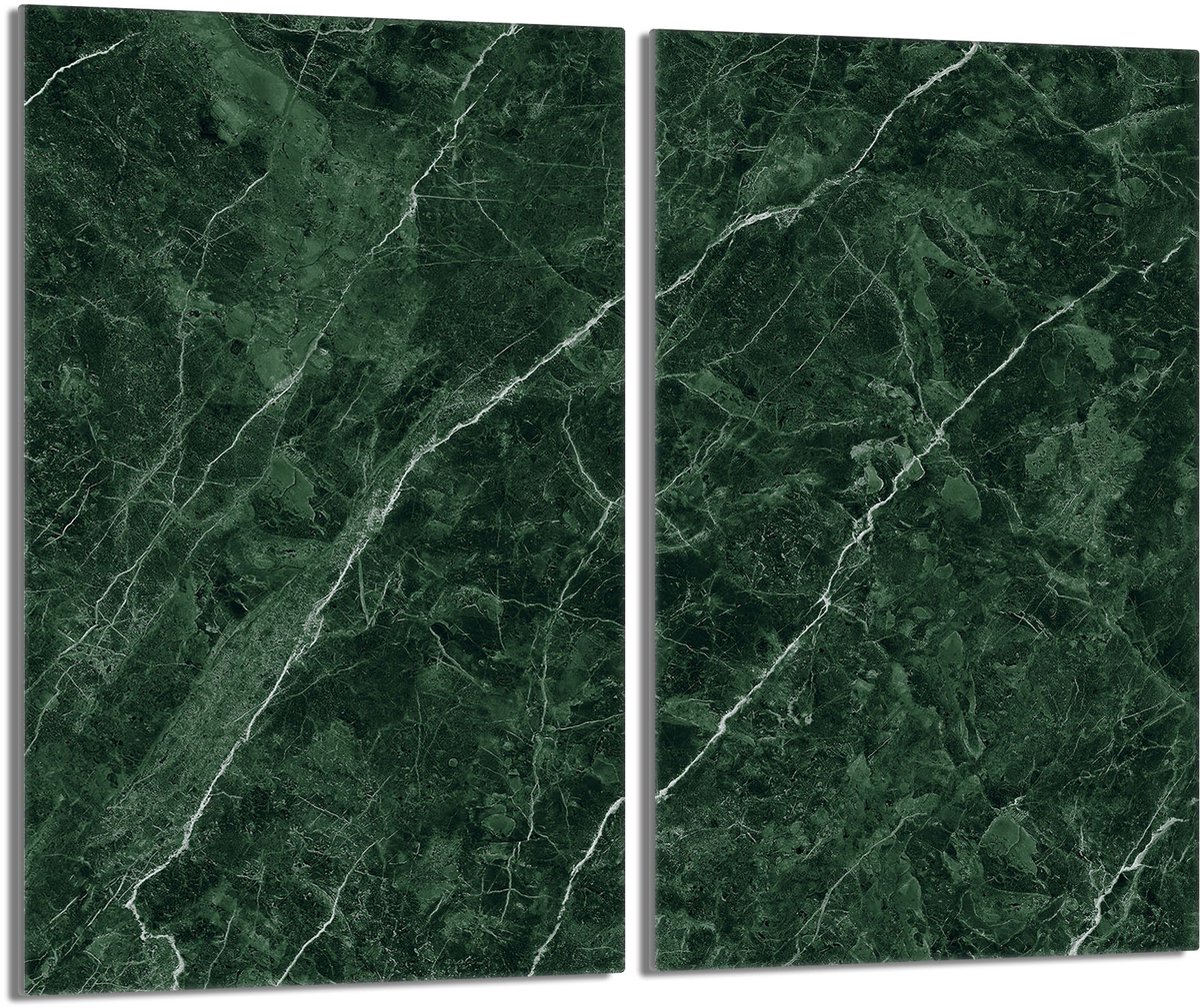 TMK ArtDeko - Serie Marmur - Glazen Beschermplaat - 30x52 cm - Veiligheidsglas