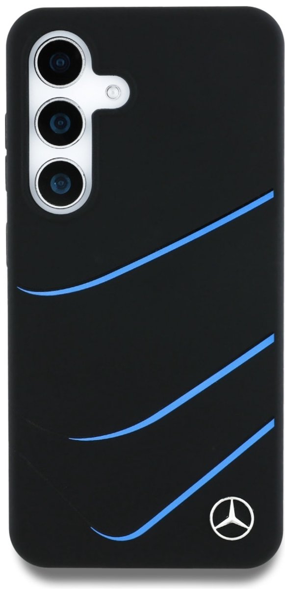 Mercedes Case Silicone Contrasterende Curves Voor Samsung Galaxy S25 Voor Magsafe van Merkloos — afbeelding 3