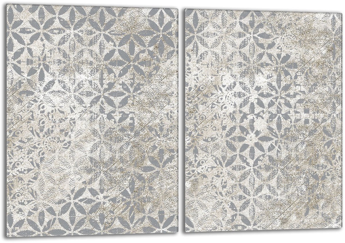 TMK ArtDeko - Schuurbestendige Glazen Beschermplaat - 2x40x52 cm - Grijs - Hittebestendig - Antibacterieel