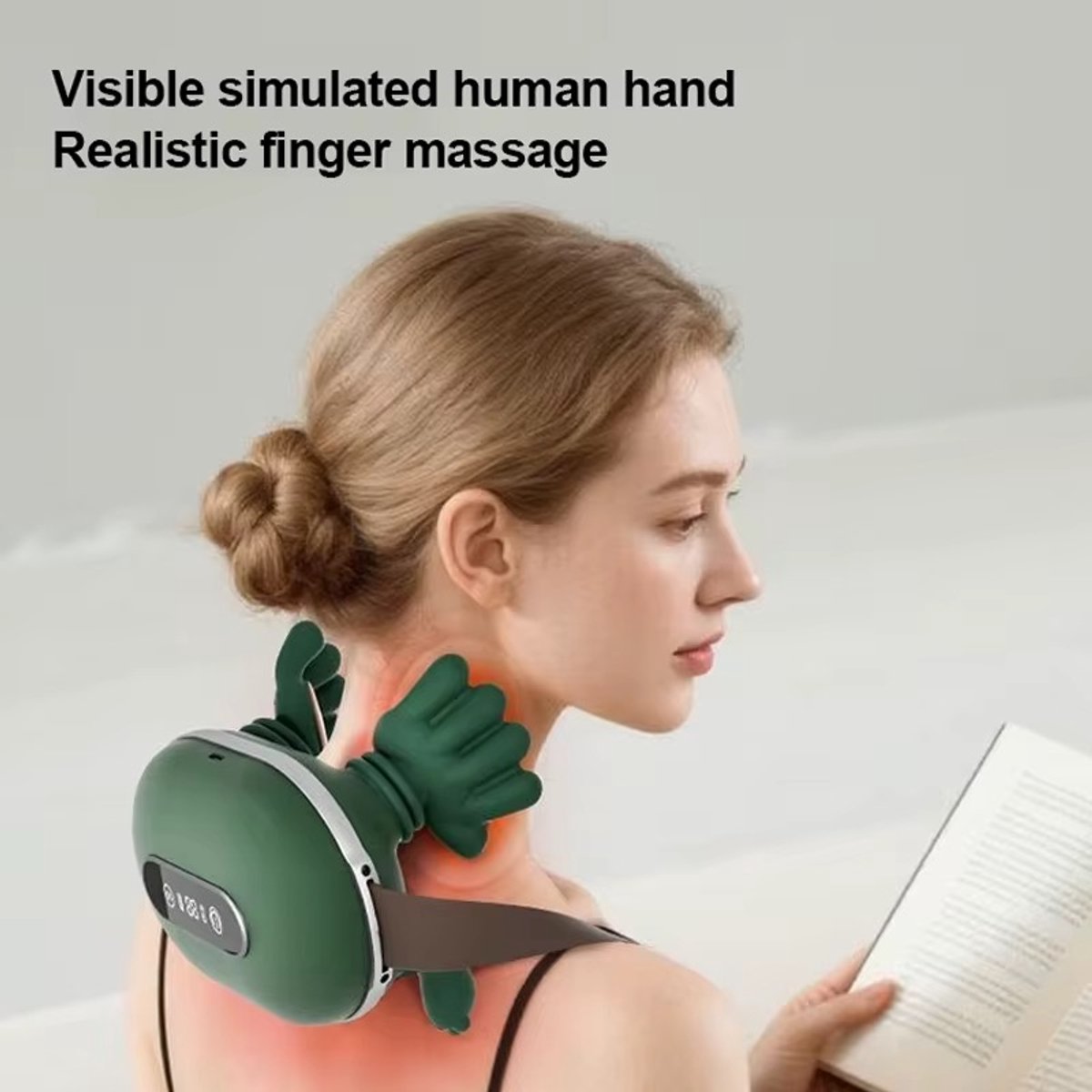 MrGoods Nekmassage Apparaat - Verwarmde Massagehand - afbeelding 2