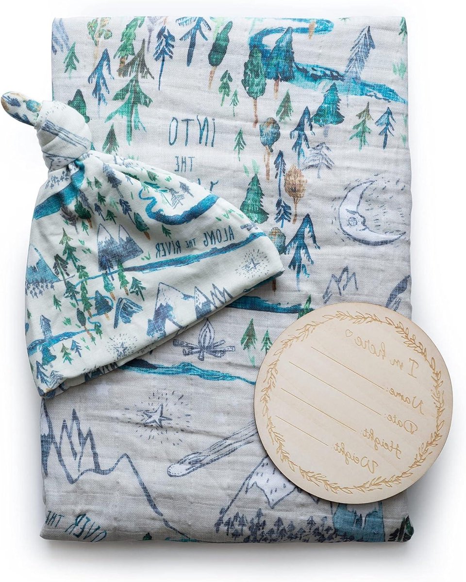 Baby Inbakerdoeken Set - Mousseline Wikkeldoek - Baby Comfort - Organisch Katoen Ontwerp - 47x47 cm - Veelkleurig