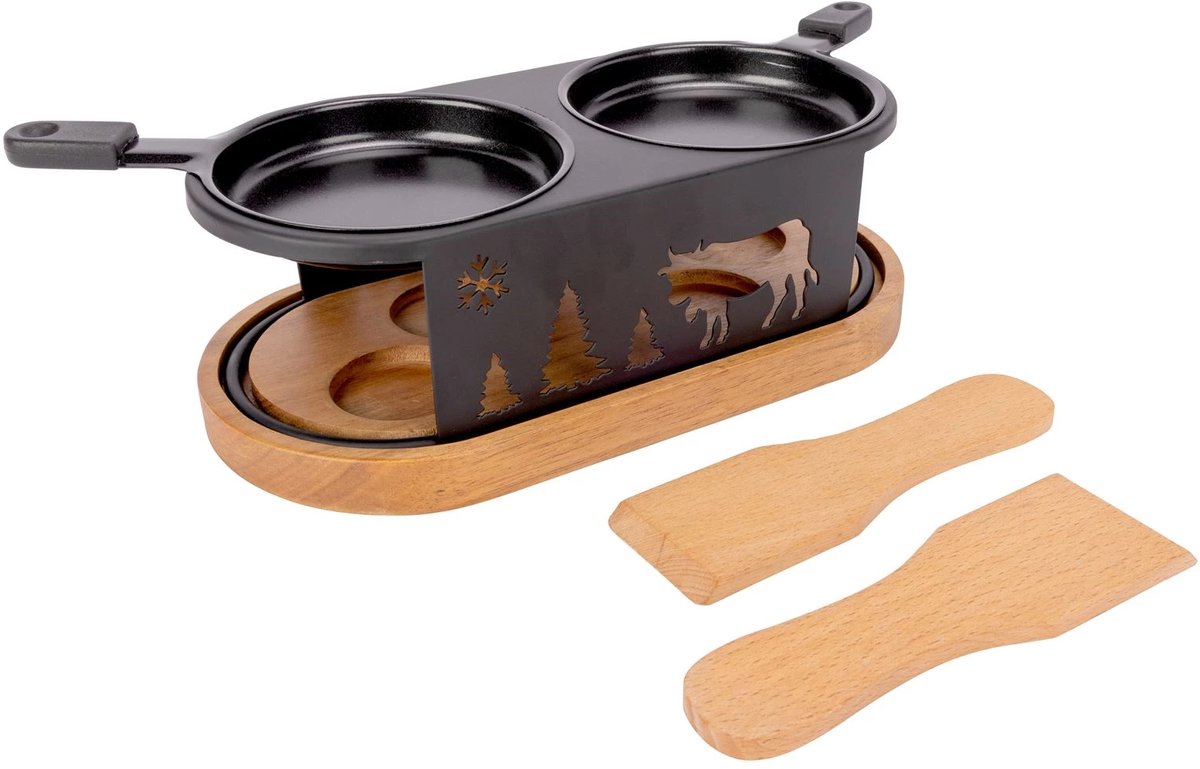 ASPEN RACLETTE OVAAL 2 PERSONEN +SPATELS