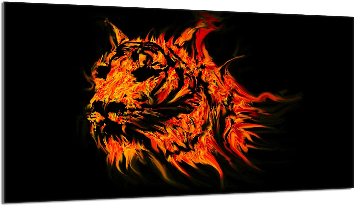 TMK ArtDeko - Snijplank - 90x52 cm - Tygrismotief - Beschermglas