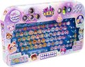 Verpakking van Clickeez Keyboard Mega Pack, met een afbeelding van een toetsenbord vol figuurtjes.