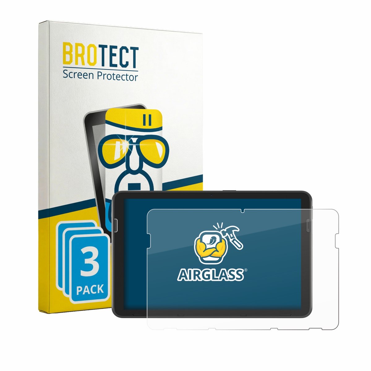 Screenprotector 3 Stuks voor Zebra ET401 8" Beschermglas transparant