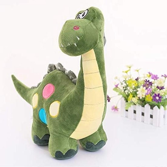 Pluche Dinosaurussen Speelgoed - Dino Knuffel - Kinderkamer Decoratie - Zacht PP Katoen Vulling - 35 cm - Groen — afbeelding 4