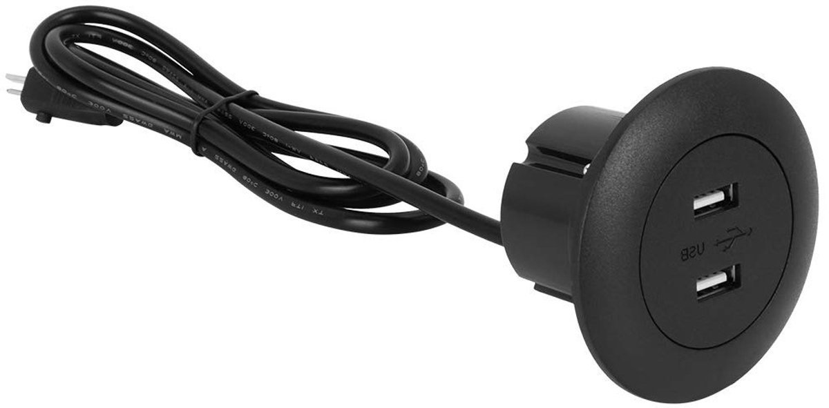 Dubbele USB Oplader met Blauw LED Achtergrondlicht voor Elektrische Stoelen en Banken in Huis of Kantoor
