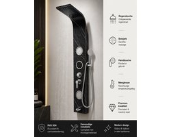 Luxe Douchepaneel met Marmer Effect – Regendouche & Massagefunctie