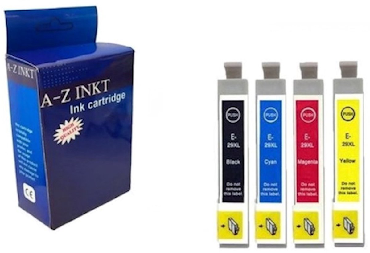 AtotZinkt Huismerk cartridges voor Epson 29 / 29XL T2995 | Multipack van 4 cartridges voor Expression Home XP235, XP245, XP247, XP255, XP257, XP332, XP335, XP342, XP345, XP32, XP355, XP432, XP435, XP442, XP445, XP452, XP455