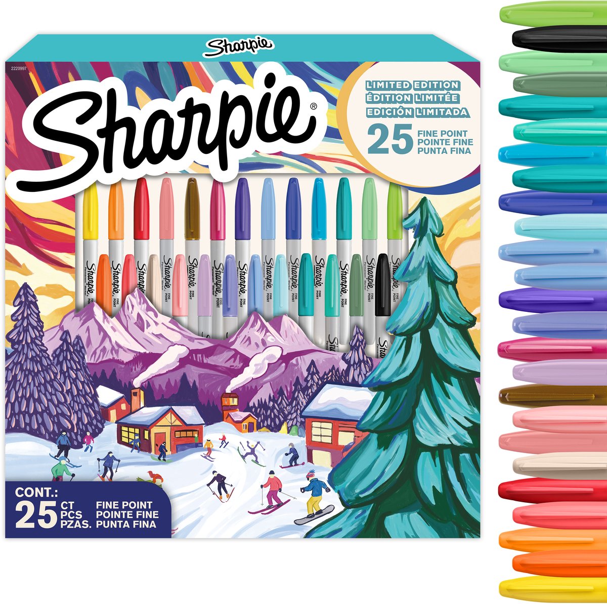 Sharpie Set van Permanent Markers | Limited Edition Feestdagen Kleurenassortiment | Fijne Punt | 18 Markers | Kerstcadeauset