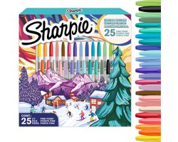 Sharpie Set van Permanent Markers | Limited Edition Feestdagen Kleurenassortiment | Fijne Punt | 18 Markers | Kerstcadeauset