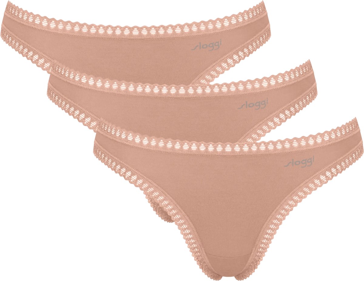 Sloggi Women GO Crush String (3-pack) - dames string - beige