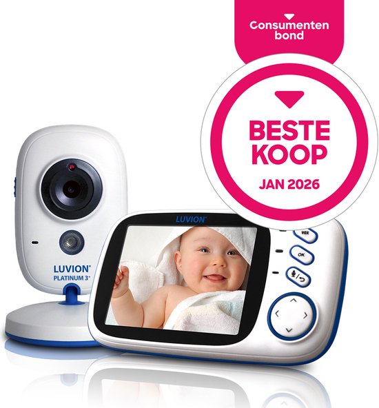 LUVION® Platinum 3+ – Babyfoon met Camera – Uitbreidbaar tot 2 Baby Camera’s