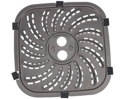 Allecto - Qcwwy RVS Grillplaat Vervanging voor Airfryers 6QT en 8QT - Evenwichtige Warmteverdeling voor Steak, Groenten en Pizza