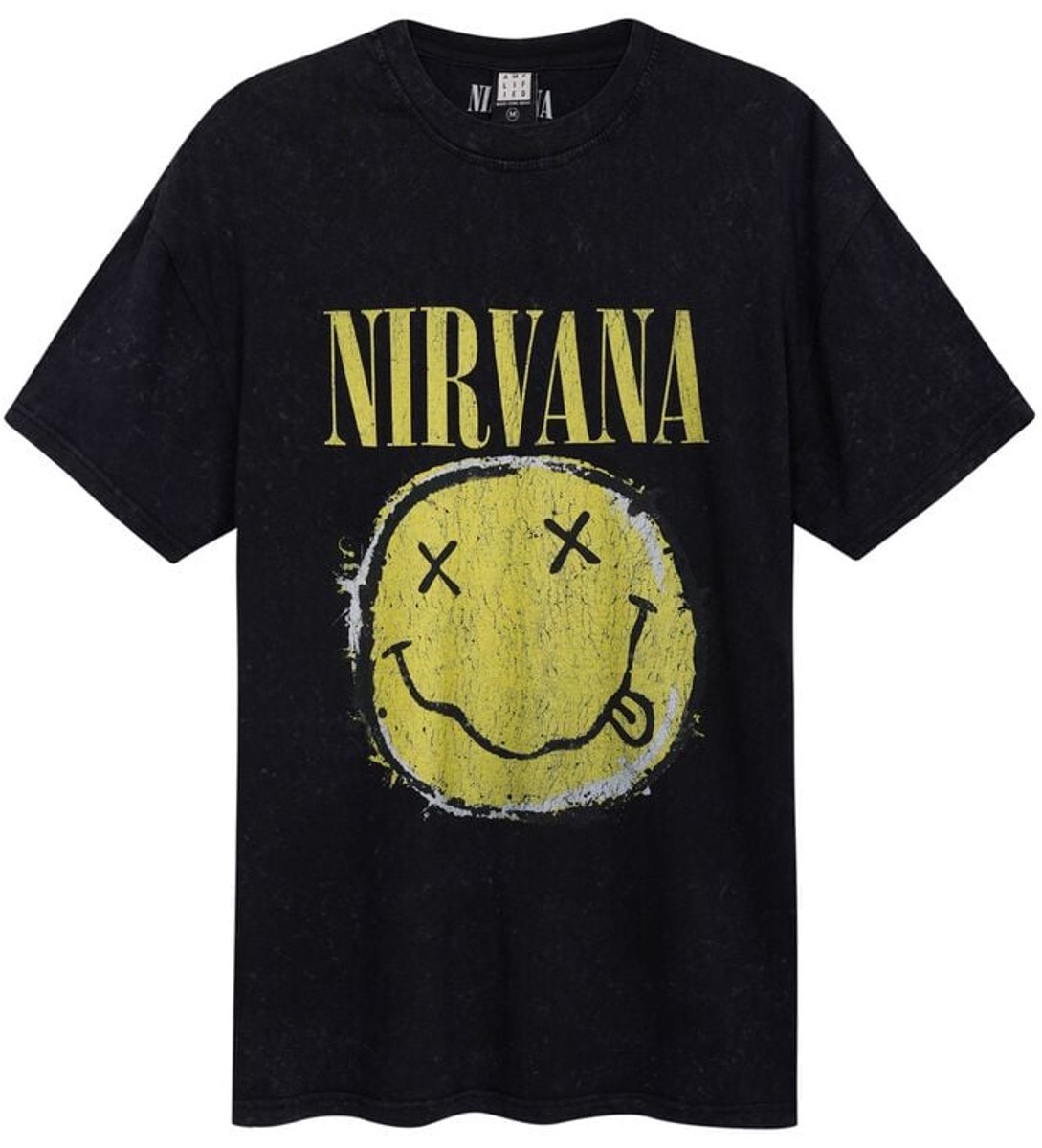 Nirvana Amplified Collection - Split Heren T-shirt - houtskool - M