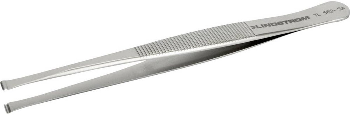Lindström TL 582-SA Onderdelenpincet 582 Plat-breed, gebogen 115 mm