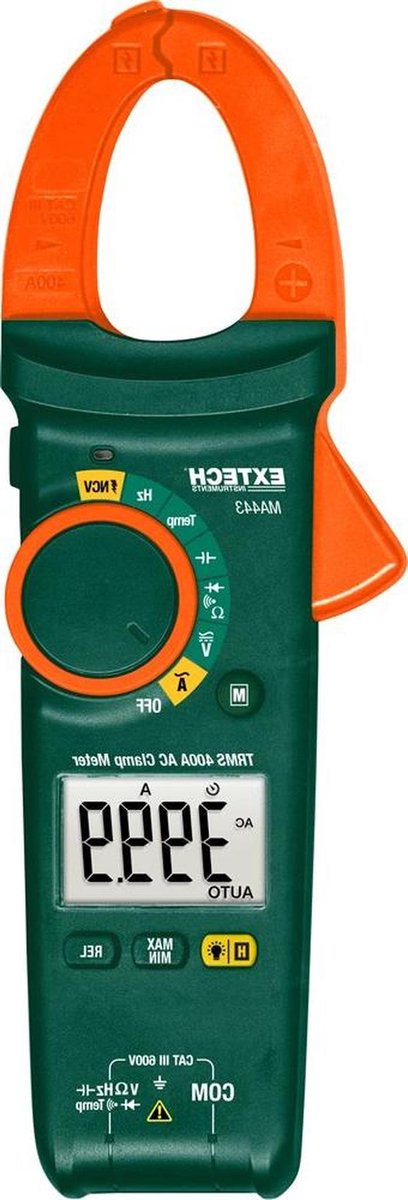 Stroomtang - Ampèremeter Multimeter - Elektrische Metingen - Echte Effectieve Waarde - 400A - groen