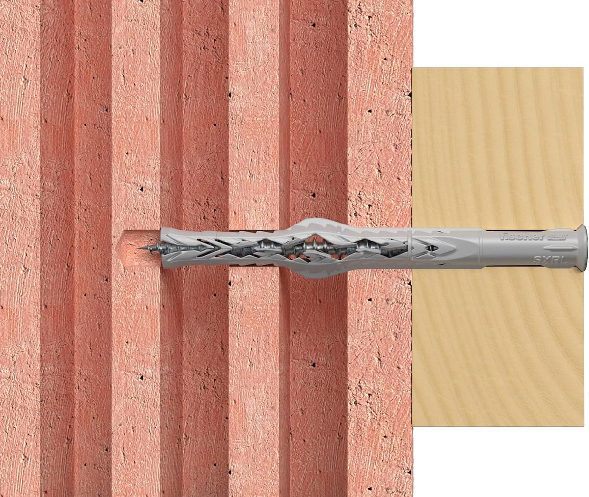 Lange schachtpluggen - Universele pluggen Bevestigingspluggen - Gevelbevestiging - Meerdere verankeringsdiepten - 14x230 mm - Grijs