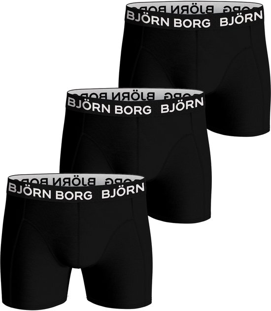 Boxer homme 3P en bambou Björn Borg noir basique