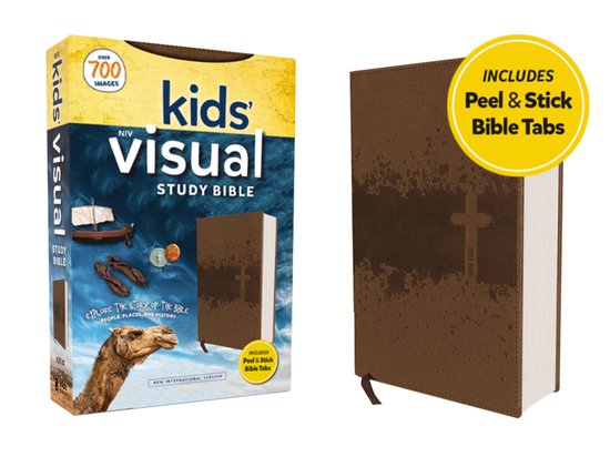 NIV, Kids' Visual Study Bible, Leathersoft, Bronze, Full Col ... - cover