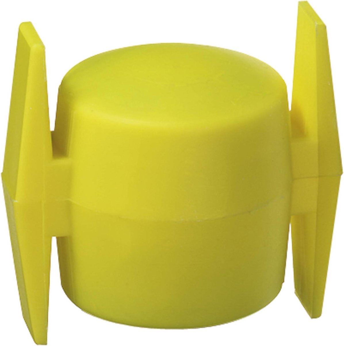 Kruiskop voor paal - Paalkoppeling - Waslijn bevestigen - Kunststof constructie - 42 mm buis - Geel