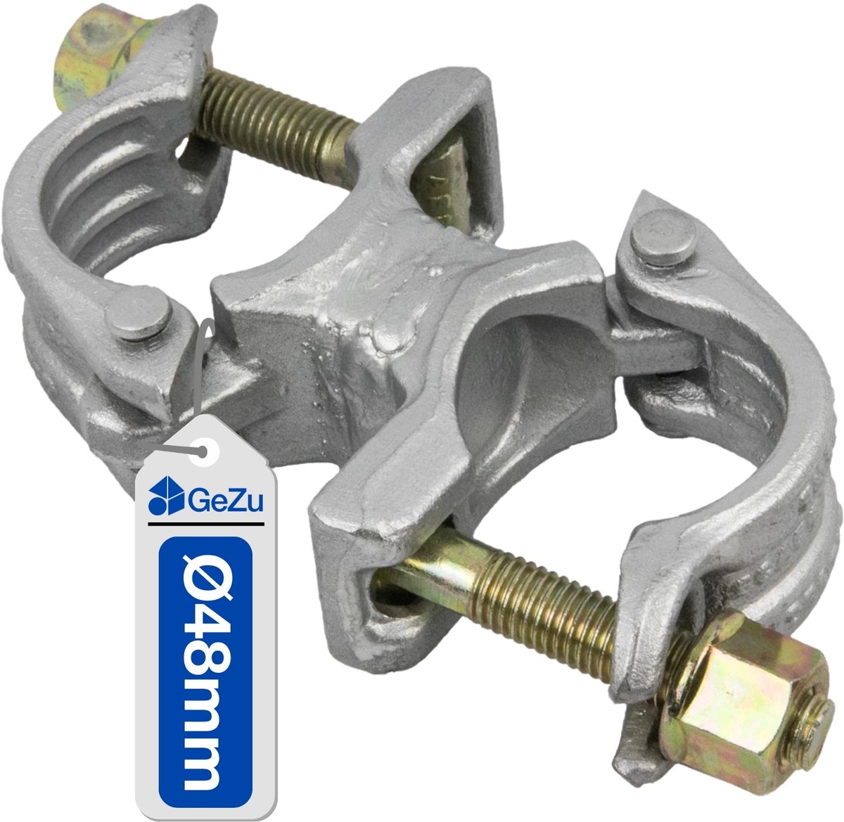 GeZu Impex Parallele Steigerkoppeling 48 x 48 mm Thermisch Verzinkt