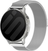 Strap-it 22mm Milanese band - Universeel 22mm geschikt voor Garmin Vivoactive 4 / Garmin Venu 4 - 45mm / Garmin Venu 3 / Garmin Venu 2 / Garmin Forerunner 570 - 47mm / Garmin Forerunner 265 / Garmin Forerunner 255 - Zilver