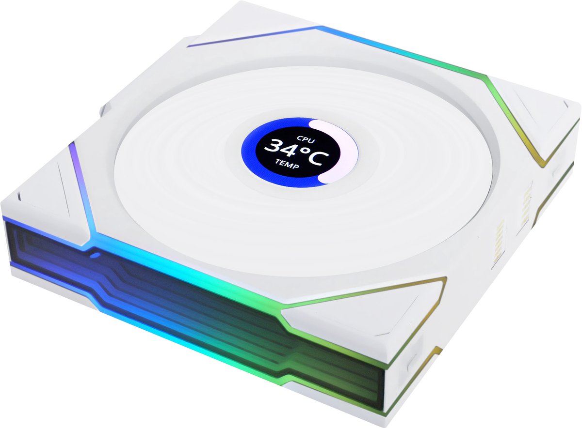 Lian Li Unifan Tl-lcd Wireless Ventilator 120 Mm Transparant