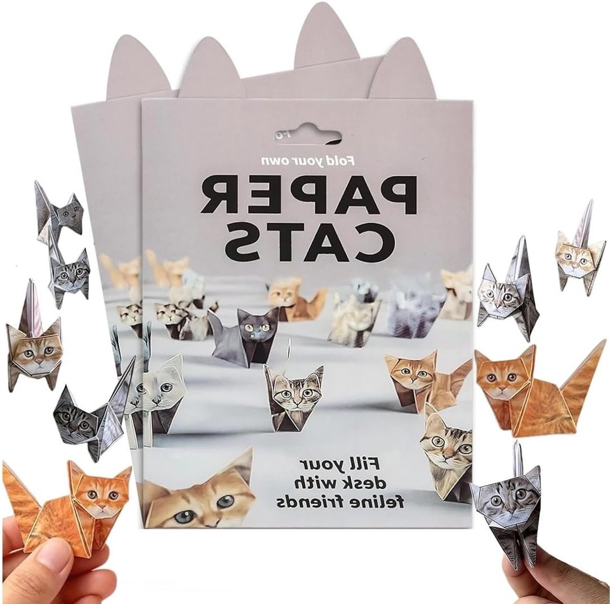 Origami papier voor katten, 100 vellen 3D papier, knutselpapier voor dieren, creatief knutselen met papier
